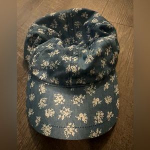 Aerie Denim Floral Baseball Cap